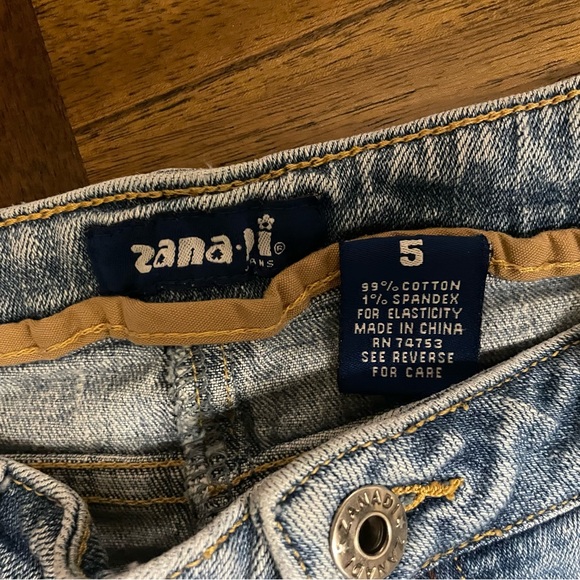 SOLD EUC ZANA DI MINI SKIRT JEAN BLUE SKY SIZE 5 - Picture 5 of 6